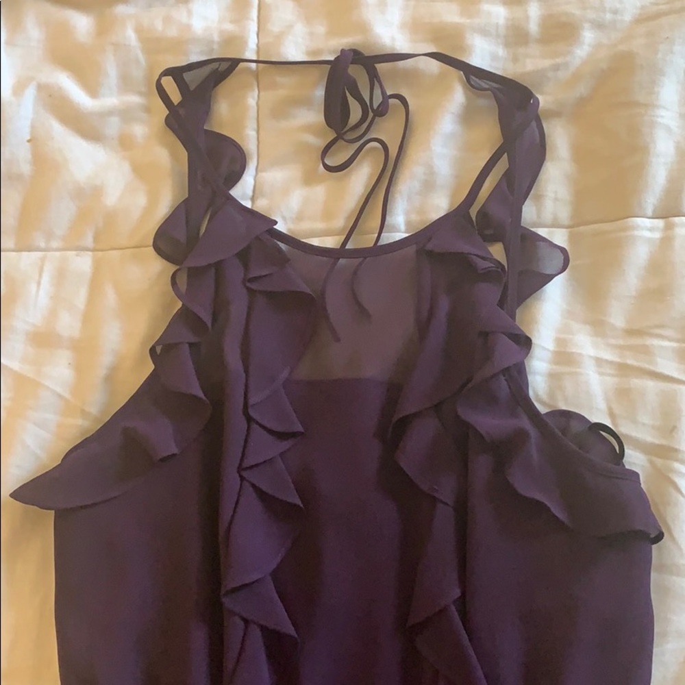 Dark Purple Frilly Cocktail Dress